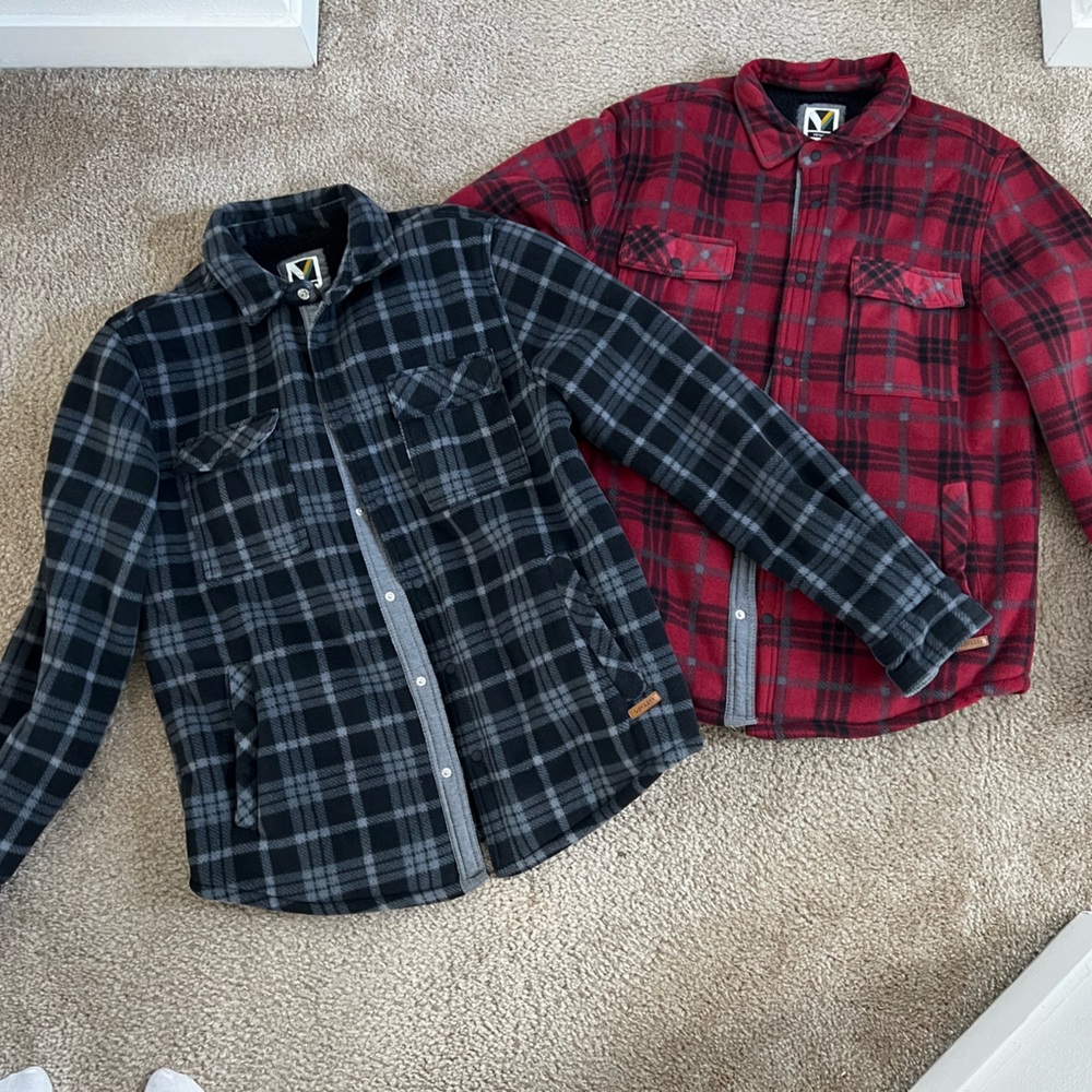 Red and Black Plaid Fleece Flannels